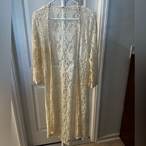 Boho Lace Duster Cardigan Kimono OS size S-L